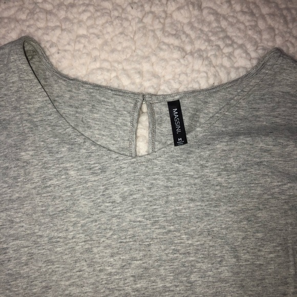 Grey balloon sleeve top - Picture 3 of 3